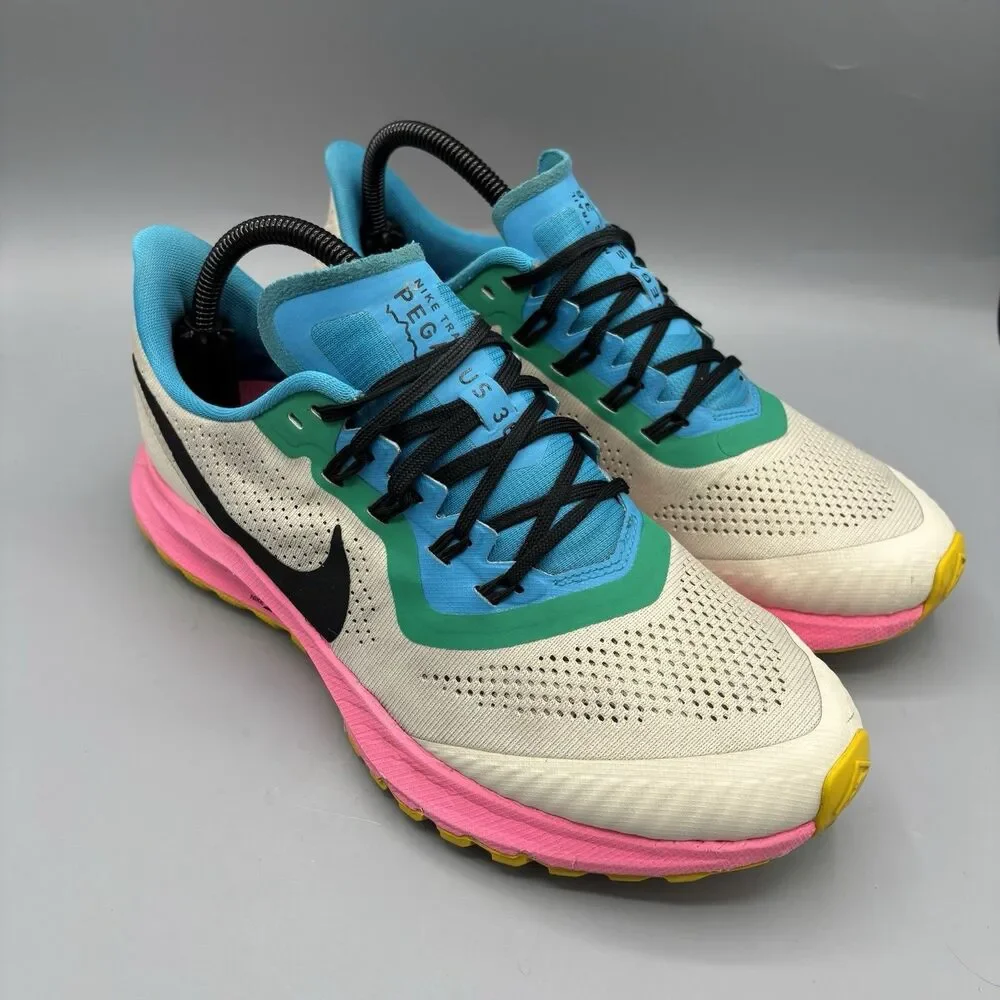 Nike Air Zoom Pegasus 36 Womens Gray Pink Athletic Running Shoes Sneakers Size 9